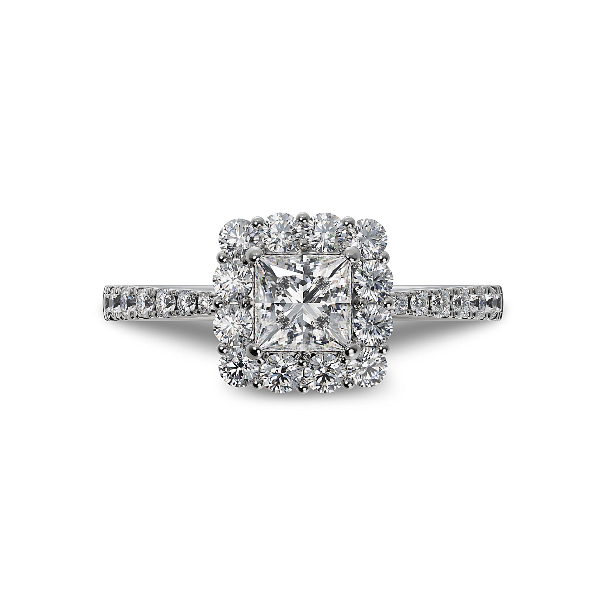 Lab Grown Diamond Halo Engagement Ring (8055183212774)