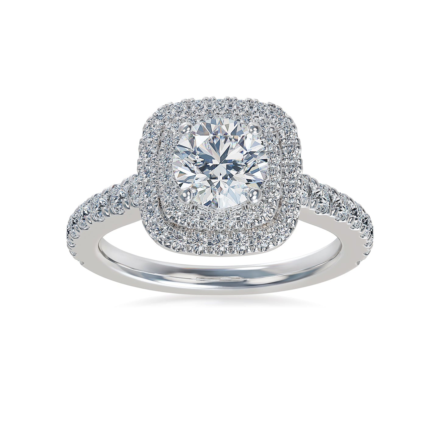 Lab Grown Diamond Halo Engagement Ring (8055183245542)