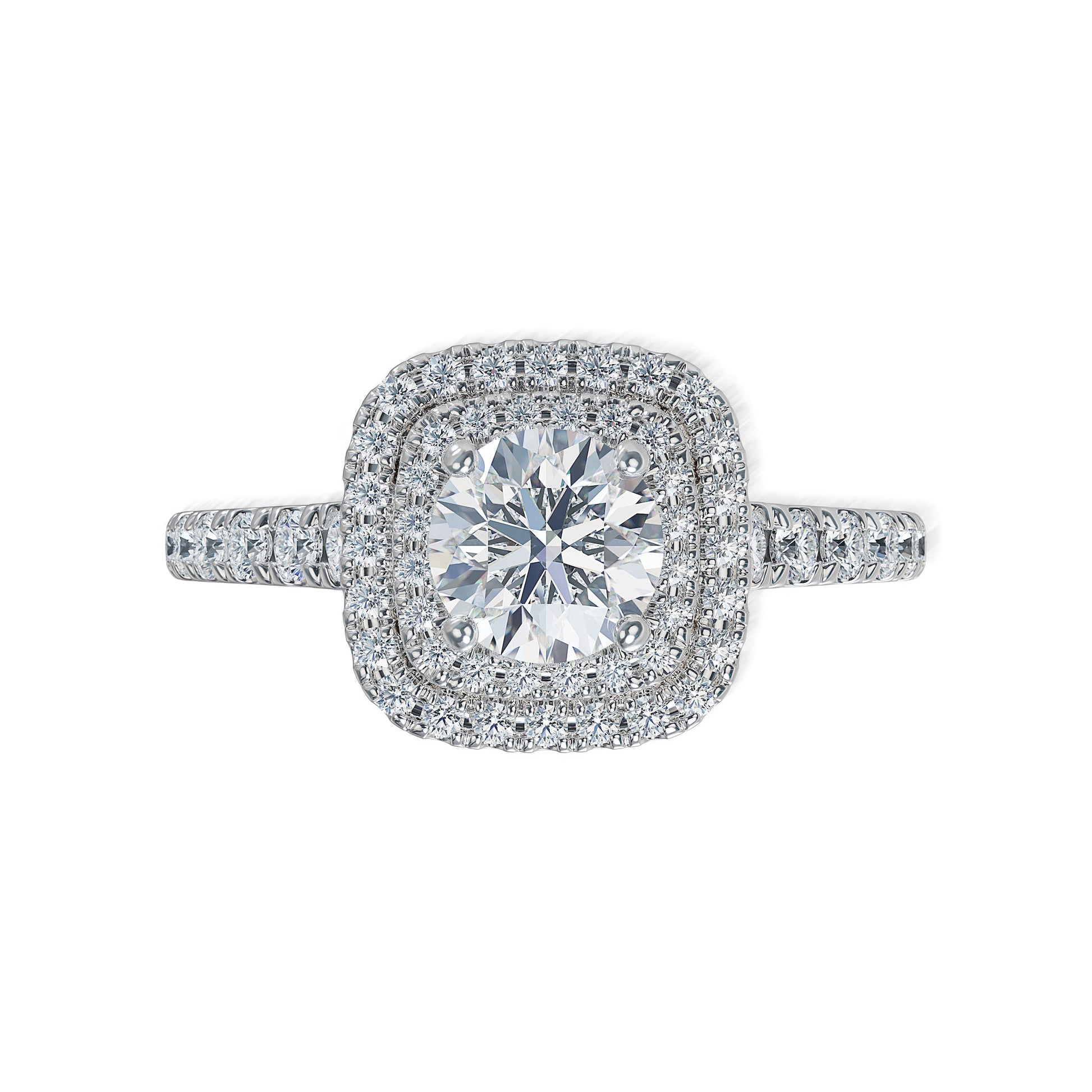 Lab Grown Diamond Halo Engagement Ring (8055183245542)