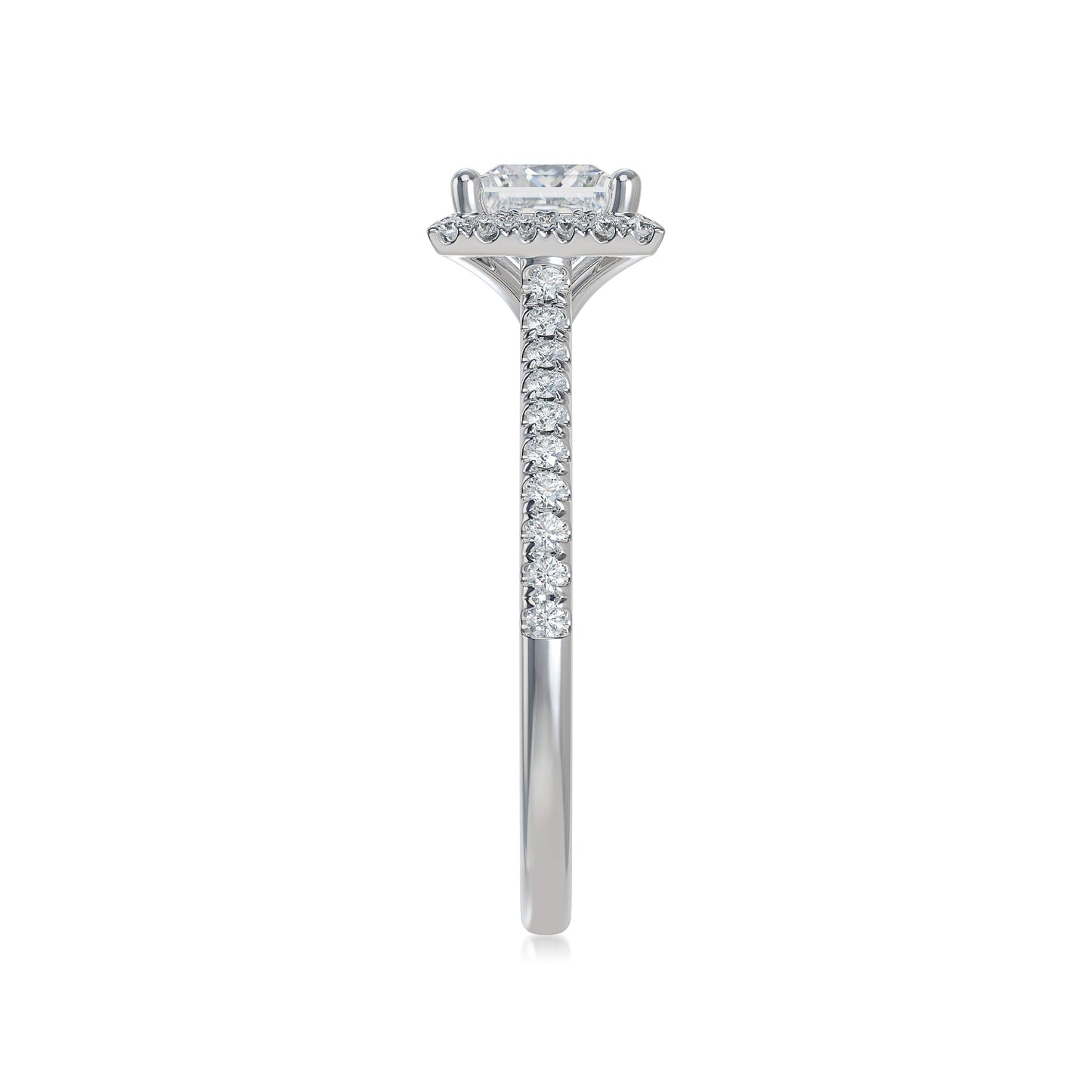 Lab Grown Diamond Halo Engagement Ring (8055183245542)