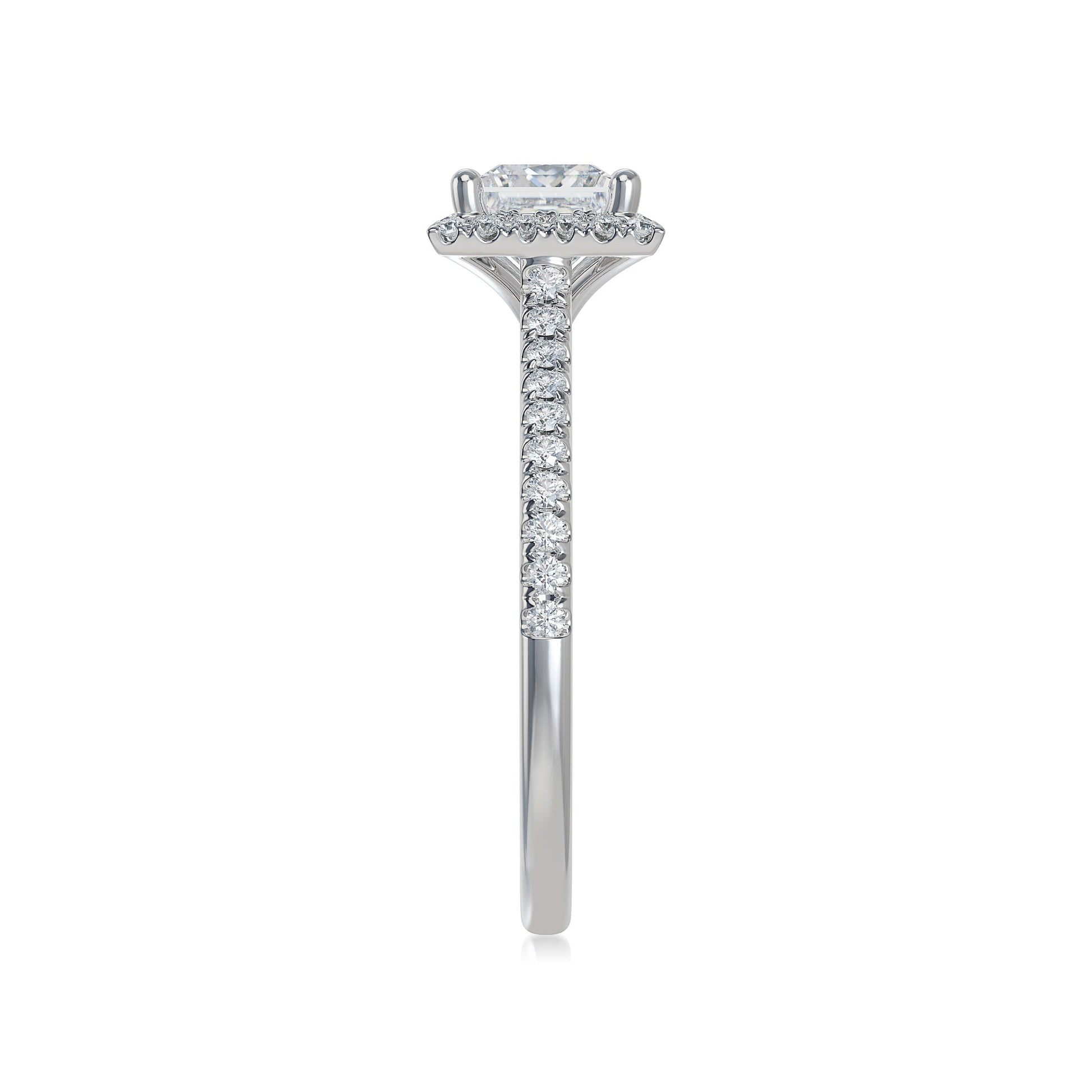Lab Grown Diamond Halo Engagement Ring (8055183245542)