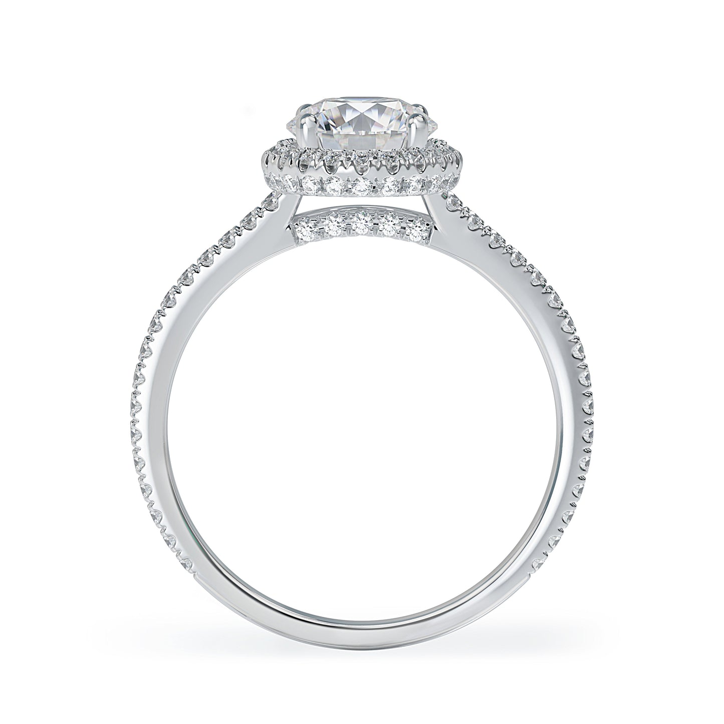 Lab Grown Diamond Halo Engagement Ring (8055183278310)