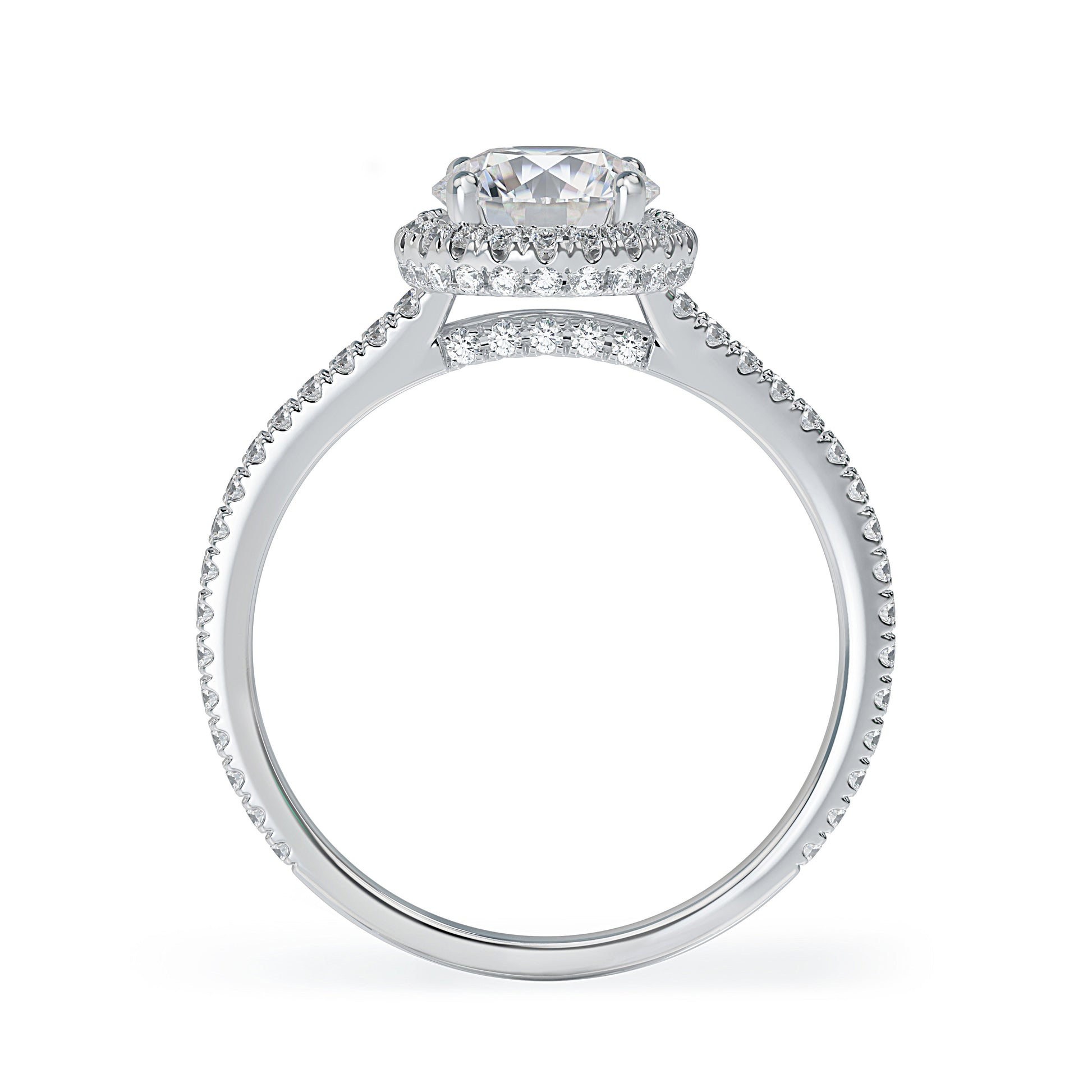 Lab Grown Diamond Halo Engagement Ring (8055183278310)