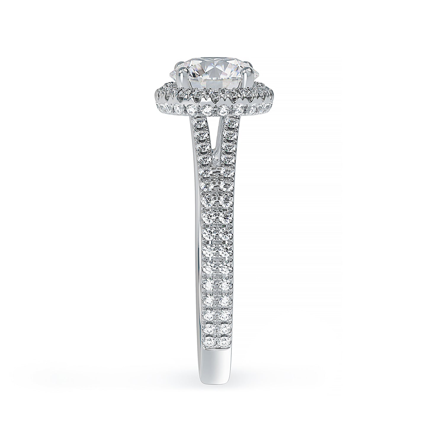 Lab Grown Diamond Halo Engagement Ring (8055183278310)