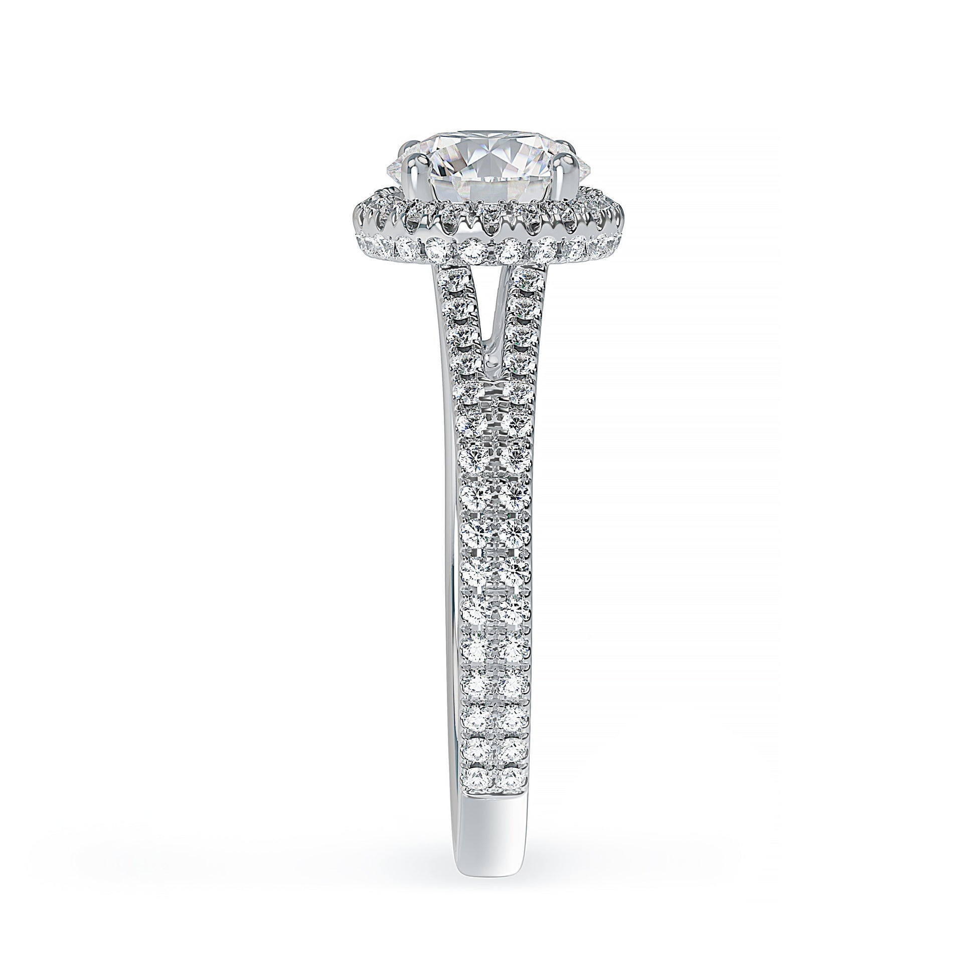 Lab Grown Diamond Halo Engagement Ring (8055183278310)