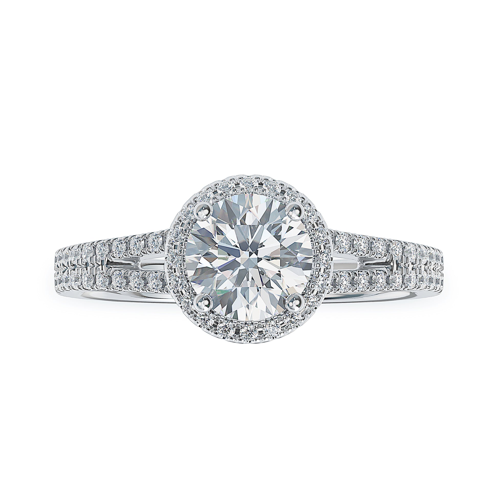 Lab Grown Diamond Halo Engagement Ring (8055183278310)