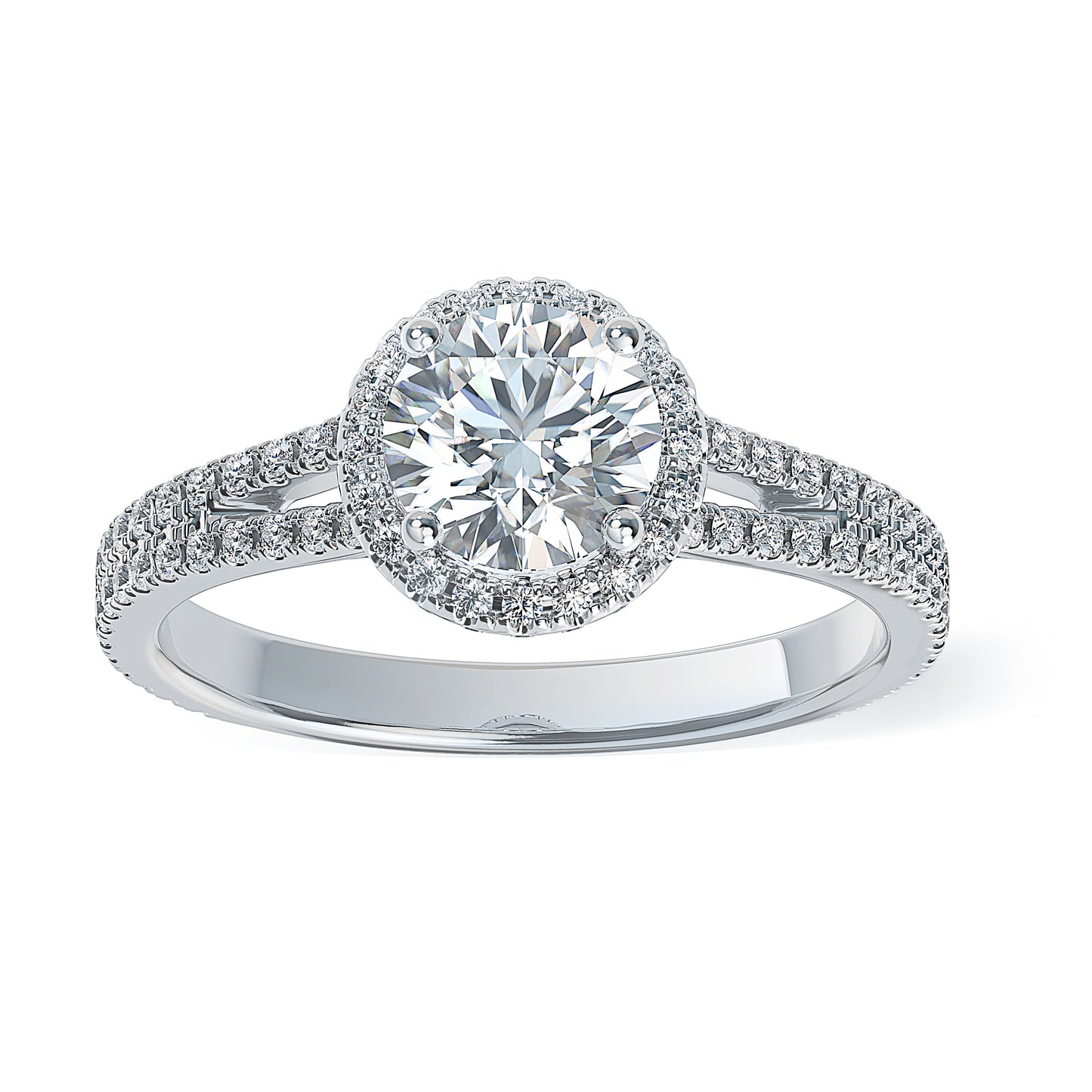 Lab Grown Diamond Halo Engagement Ring (8055183278310)