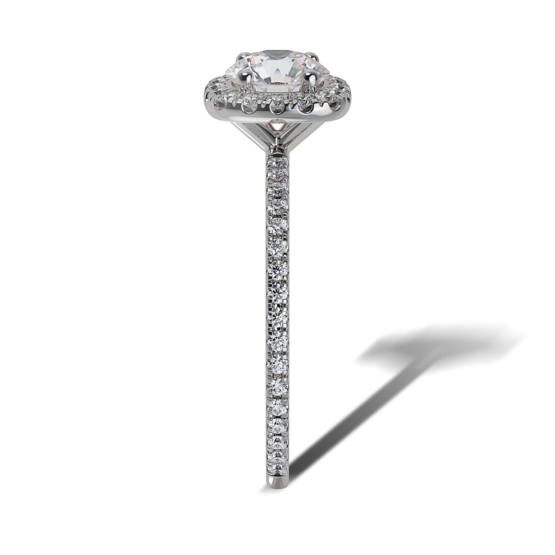 Lab Grown Diamond Halo Engagement Ring (8055183409382)