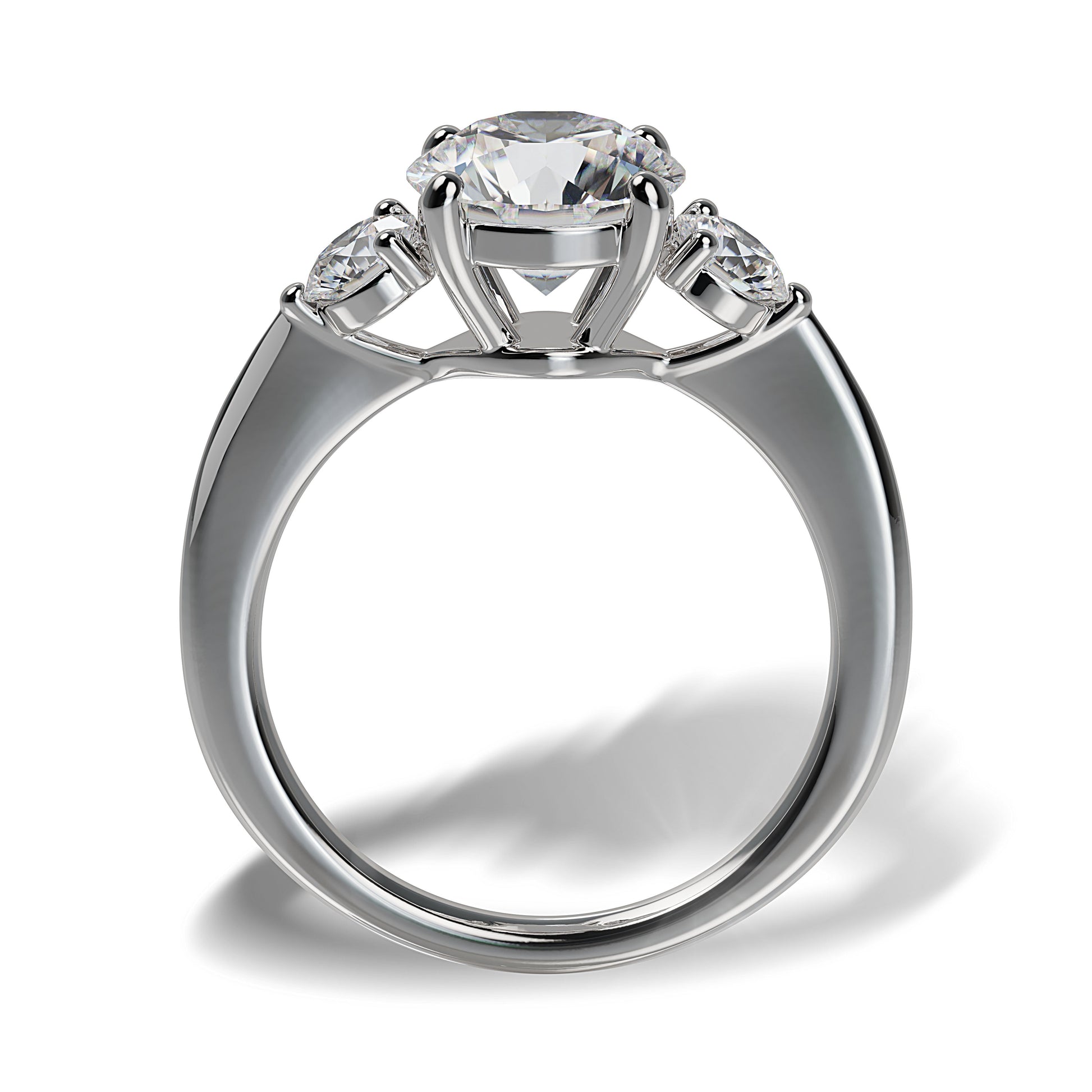 Lab Grown Diamond Three Stone Engagement Ring (8055183442150)