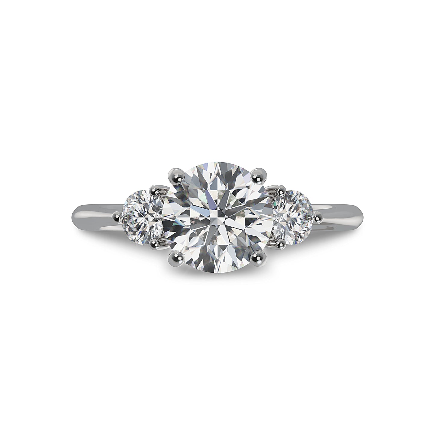 Lab Grown Diamond Three Stone Engagement Ring (8055183442150)