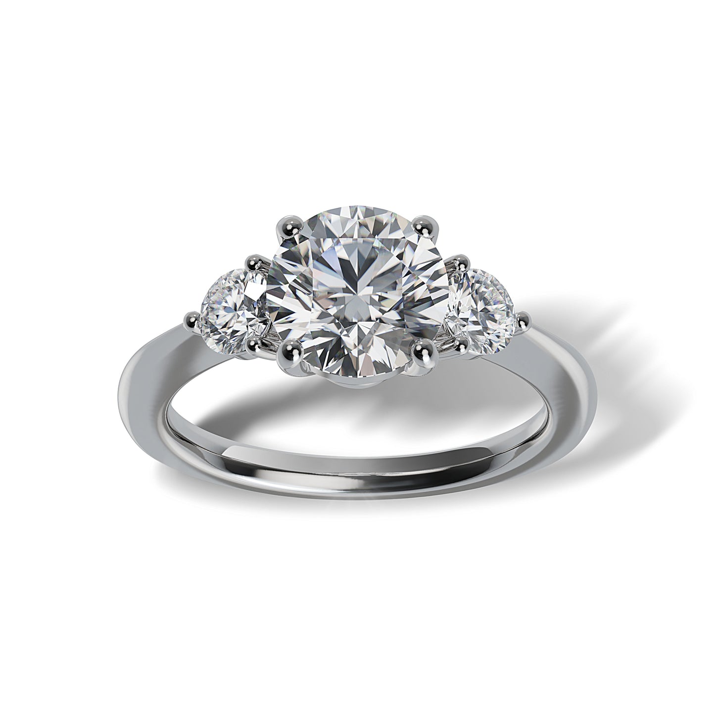 Lab Grown Diamond Three Stone Engagement Ring (8055183442150)