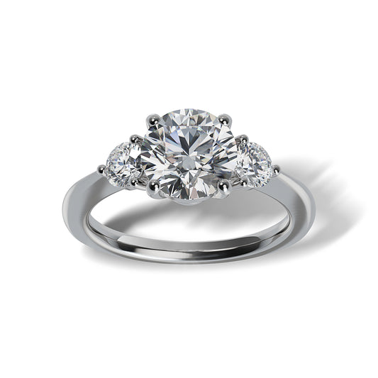Lab Grown Diamond Three Stone Engagement Ring (8055183442150)